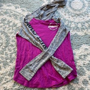 Maroon with letters long sleeve.